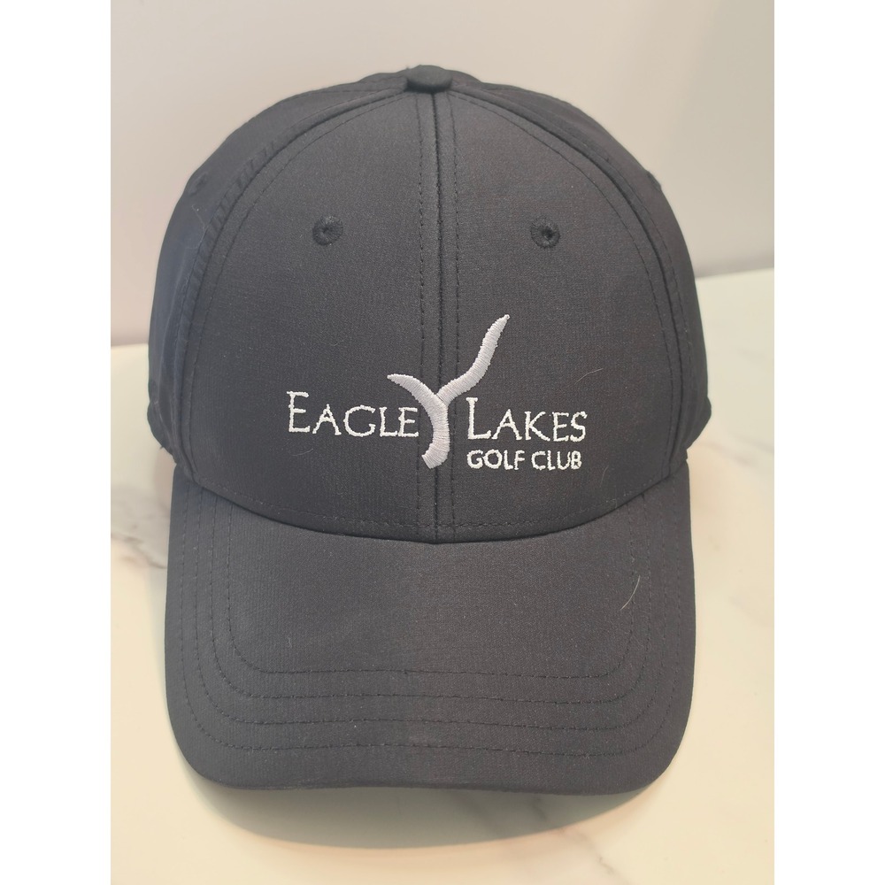 Pukka Eagle Lakes Golf Club Naples Florida Hat Black Adjustable Performance Cap